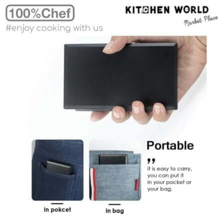เครื่องชั่งวัตถุดิบขนาดพกพา 100% Chef 130/0001 เริ่มต้น 0.01 กรัม_3